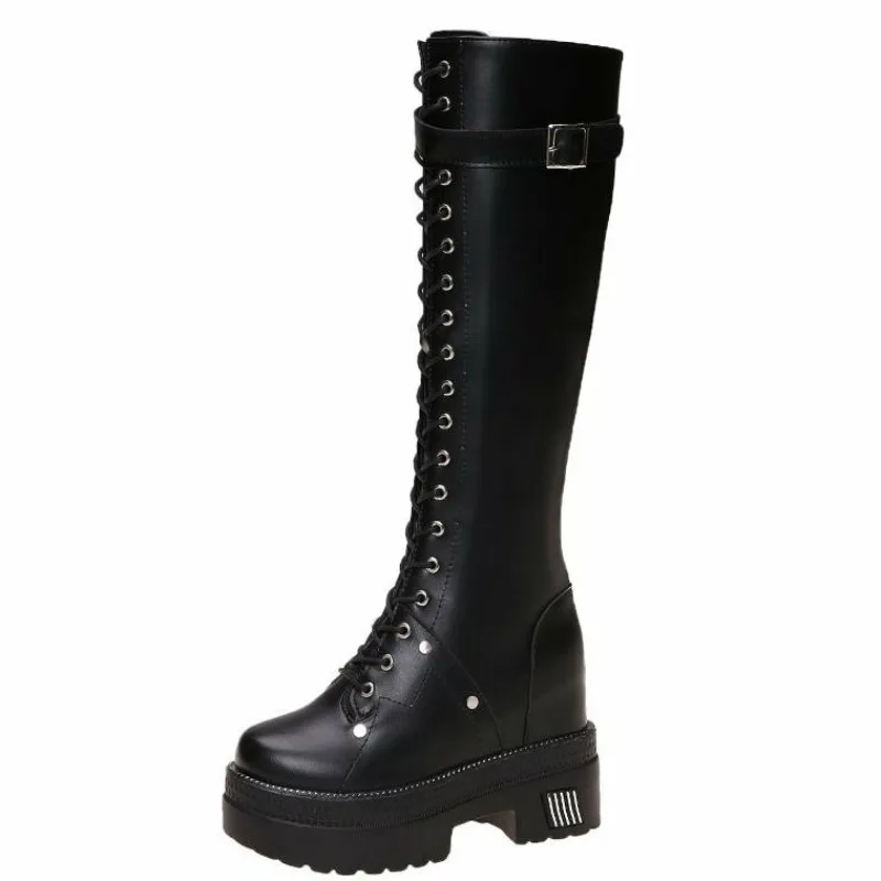 Knee High Boots Women - 10CM New Women Platform Knee High
