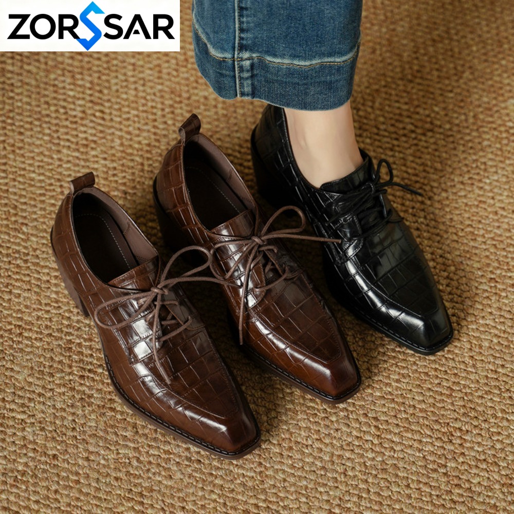 Oxford Lace Up Women - Women's Shoes Real Leather 2026 Spring