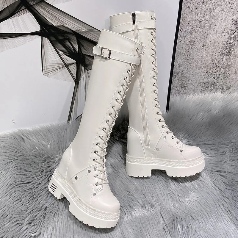 10CM New Women Platform Knee H - Knee High Boots Women recension och pris
