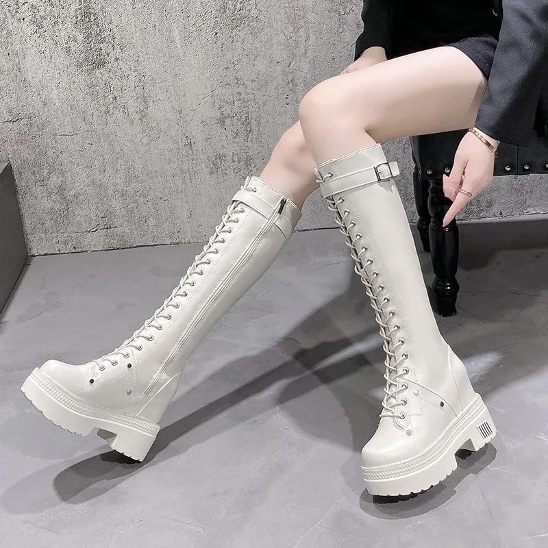 10CM New Women Platform Knee H - Knee High Boots Women recension och pris