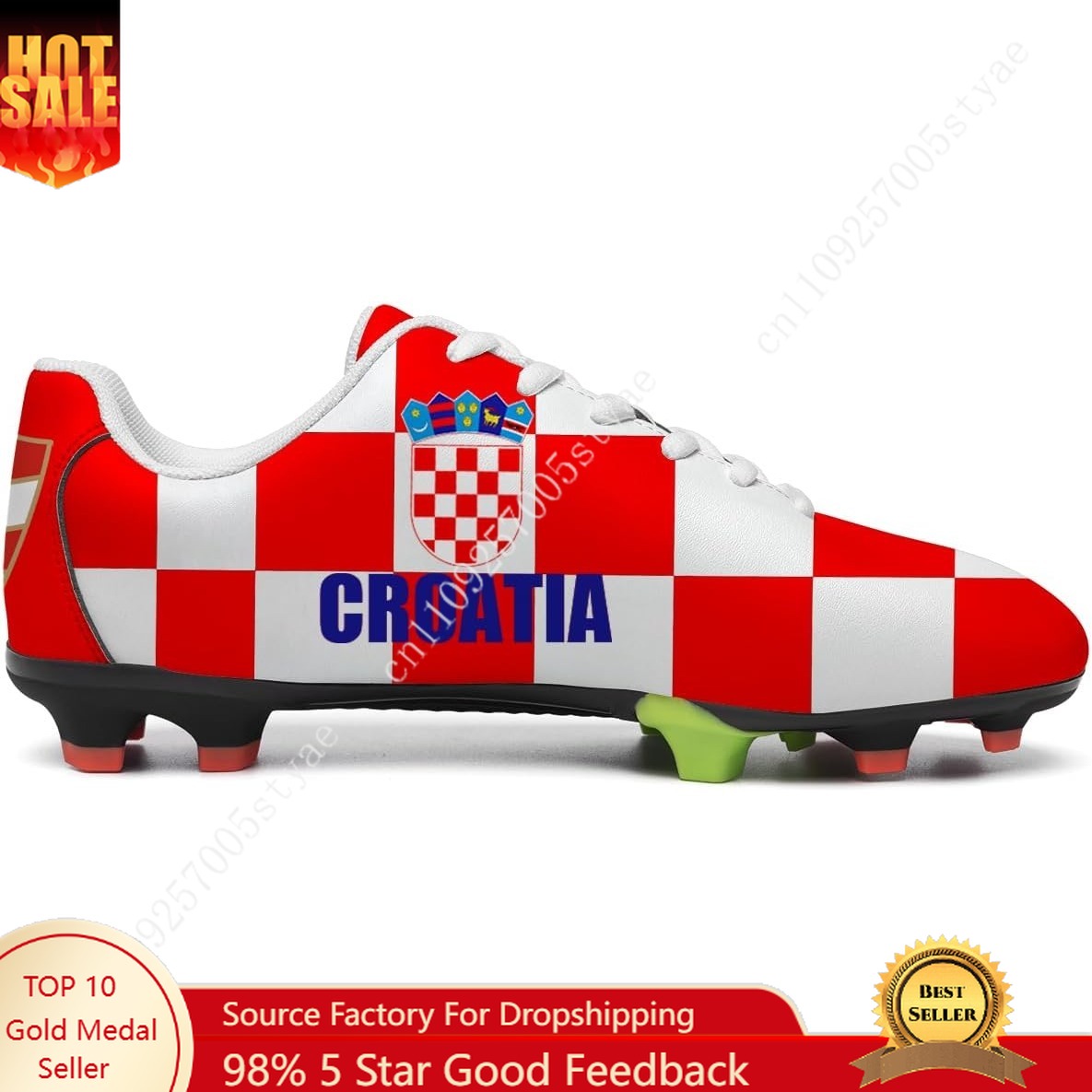 Croatia Flag Croatian Football - Oxford Lace Up Women recension och pris