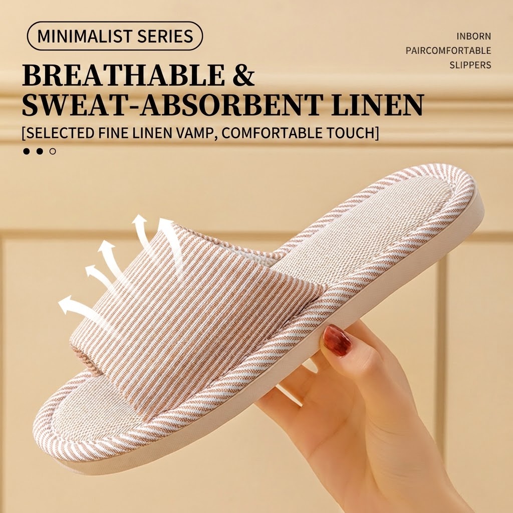 Breathable Flax Linen Slippers - Mule Slip On recension och pris